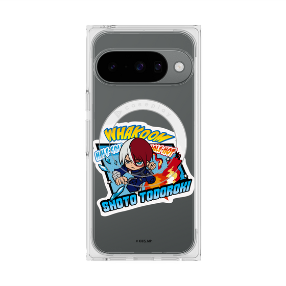 プレミアムスクエアケース with Pixelsnap［ 僕のヒーローアカデミア - ミニキャラ - 轟 焦凍 ］