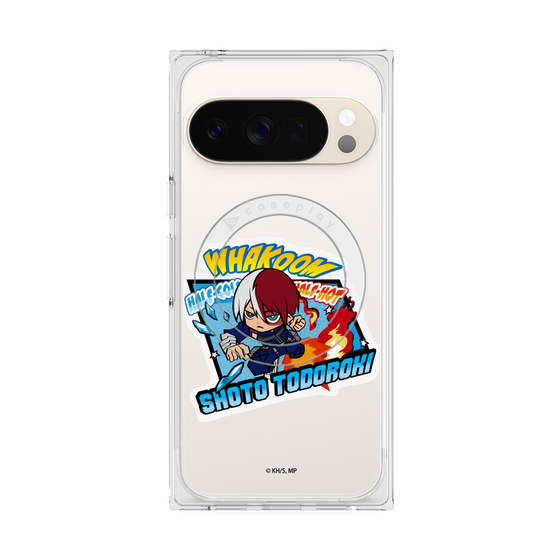 プレミアムスクエアケース with Pixelsnap［ 僕のヒーローアカデミア - ミニキャラ - 轟 焦凍 ］