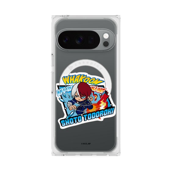 プレミアムスクエアケース with Pixelsnap［ 僕のヒーローアカデミア - ミニキャラ - 轟 焦凍 ］