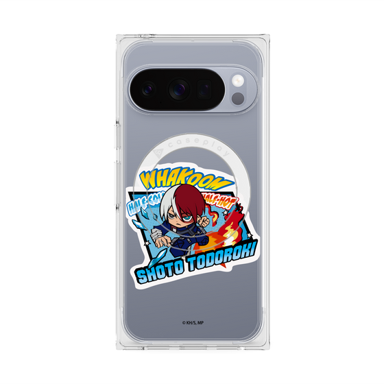 プレミアムスクエアケース with Pixelsnap［ 僕のヒーローアカデミア - ミニキャラ - 轟 焦凍 ］