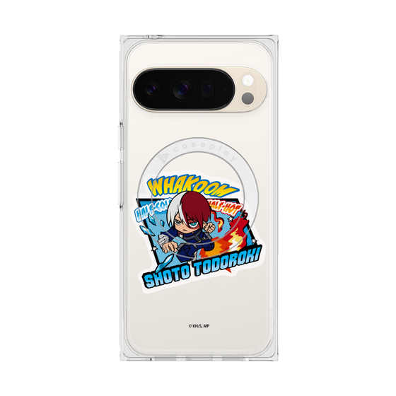 プレミアムスクエアケース with Pixelsnap［ 僕のヒーローアカデミア - ミニキャラ - 轟 焦凍 ］