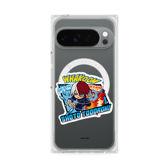 プレミアムスクエアケース with Pixelsnap［ 僕のヒーローアカデミア - ミニキャラ - 轟 焦凍 ］