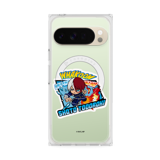 プレミアムスクエアケース with Pixelsnap［ 僕のヒーローアカデミア - ミニキャラ - 轟 焦凍 ］