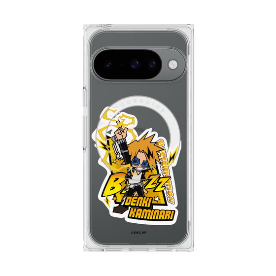 プレミアムスクエアケース with Pixelsnap［ 僕のヒーローアカデミア - ミニキャラ - 上鳴 電気 ］