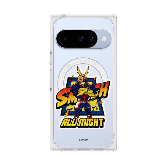 プレミアムスクエアケース with Pixelsnap［ 僕のヒーローアカデミア - ミニキャラ - オールマイト ］