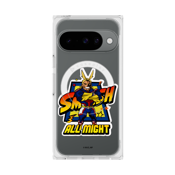 プレミアムスクエアケース with Pixelsnap［ 僕のヒーローアカデミア - ミニキャラ - オールマイト ］