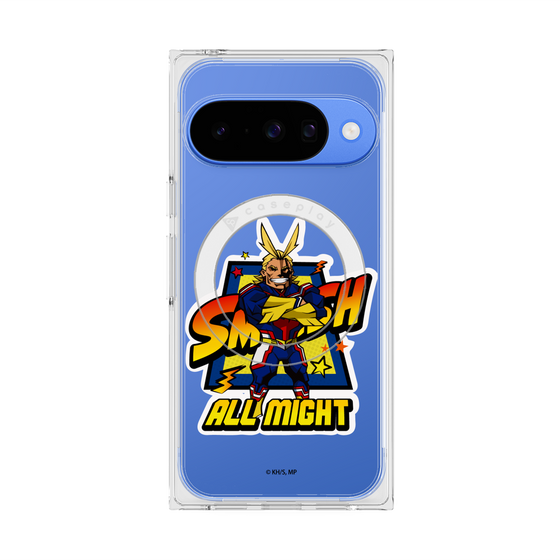 プレミアムスクエアケース with Pixelsnap［ 僕のヒーローアカデミア - ミニキャラ - オールマイト ］