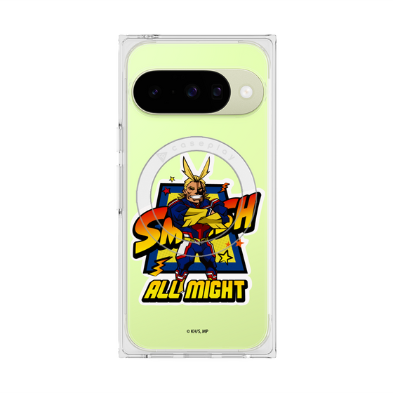 プレミアムスクエアケース with Pixelsnap［ 僕のヒーローアカデミア - ミニキャラ - オールマイト ］