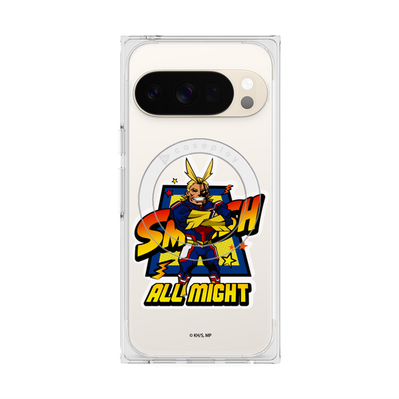 プレミアムスクエアケース with Pixelsnap［ 僕のヒーローアカデミア - ミニキャラ - オールマイト ］