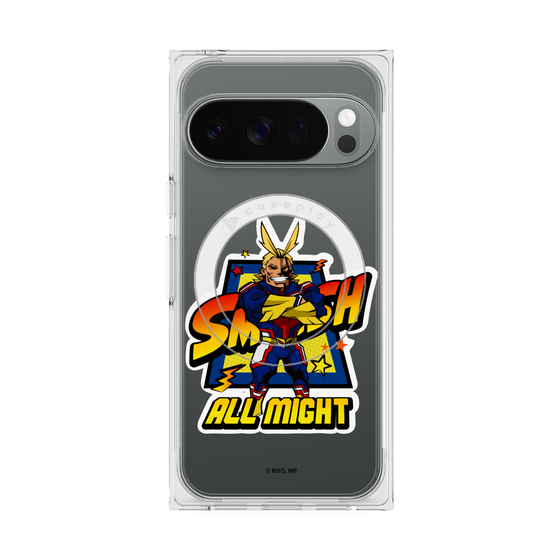 プレミアムスクエアケース with Pixelsnap［ 僕のヒーローアカデミア - ミニキャラ - オールマイト ］