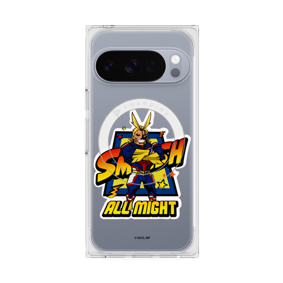 プレミアムスクエアケース with Pixelsnap［ 僕のヒーローアカデミア - ミニキャラ - オールマイト ］