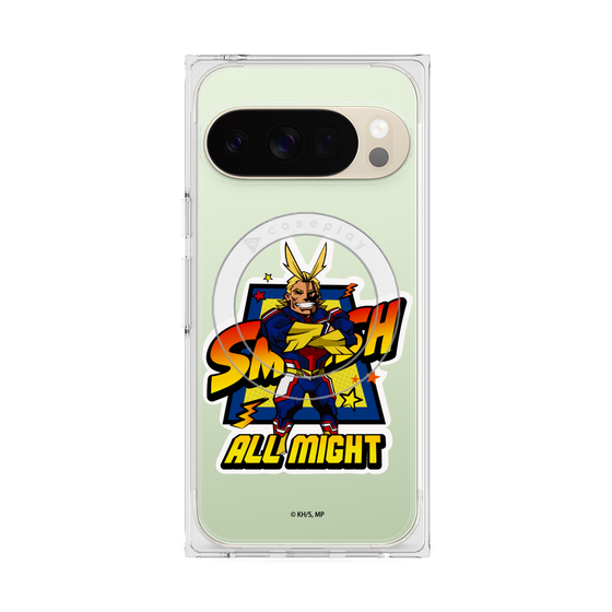 プレミアムスクエアケース with Pixelsnap［ 僕のヒーローアカデミア - ミニキャラ - オールマイト ］