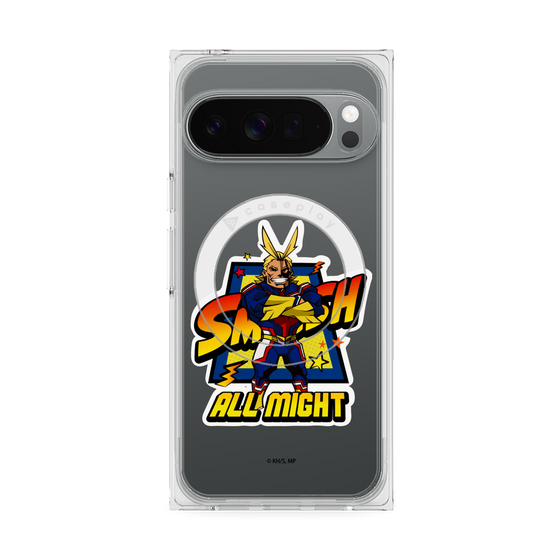 プレミアムスクエアケース with Pixelsnap［ 僕のヒーローアカデミア - ミニキャラ - オールマイト ］