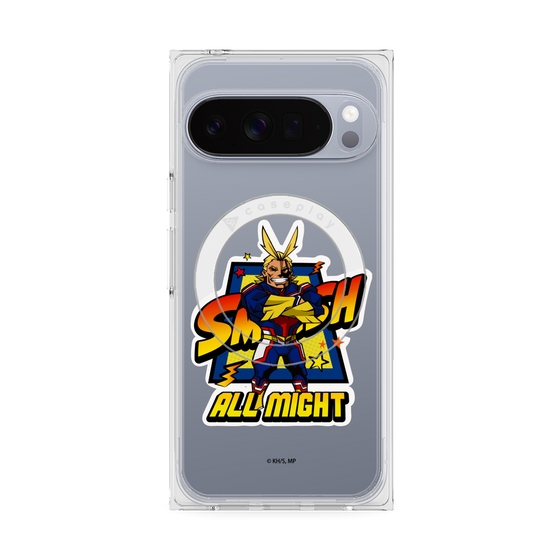 プレミアムスクエアケース with Pixelsnap［ 僕のヒーローアカデミア - ミニキャラ - オールマイト ］