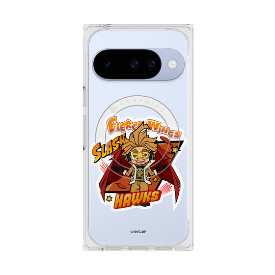 プレミアムスクエアケース with Pixelsnap［ 僕のヒーローアカデミア - ミニキャラ - ホークス ］