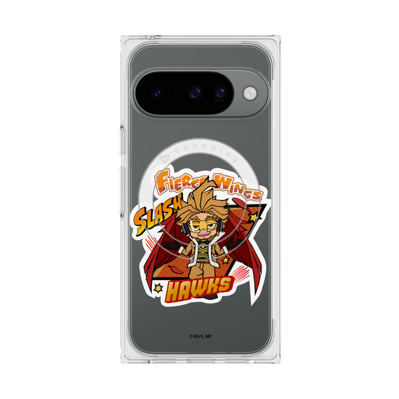 プレミアムスクエアケース with Pixelsnap［ 僕のヒーローアカデミア - ミニキャラ - ホークス ］