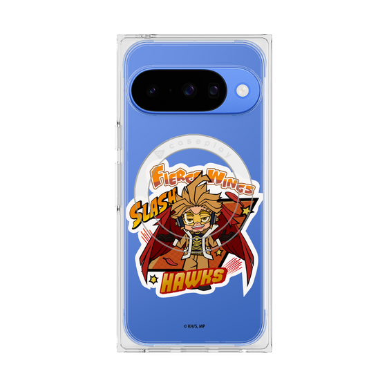 プレミアムスクエアケース with Pixelsnap［ 僕のヒーローアカデミア - ミニキャラ - ホークス ］