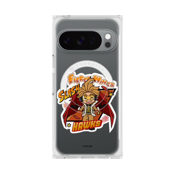 プレミアムスクエアケース with Pixelsnap［ 僕のヒーローアカデミア - ミニキャラ - ホークス ］