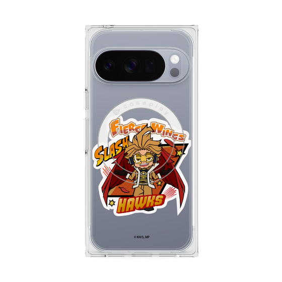 プレミアムスクエアケース with Pixelsnap［ 僕のヒーローアカデミア - ミニキャラ - ホークス ］