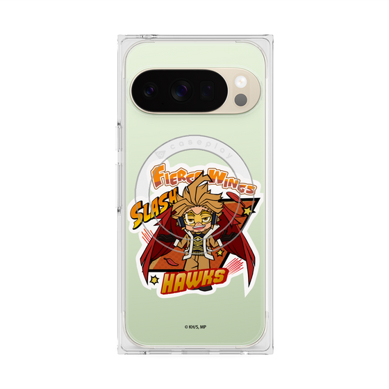 プレミアムスクエアケース with Pixelsnap［ 僕のヒーローアカデミア - ミニキャラ - ホークス ］