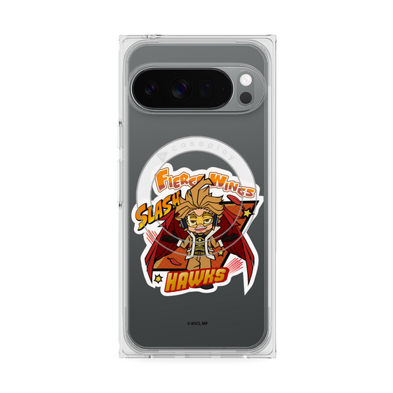 プレミアムスクエアケース with Pixelsnap［ 僕のヒーローアカデミア - ミニキャラ - ホークス ］