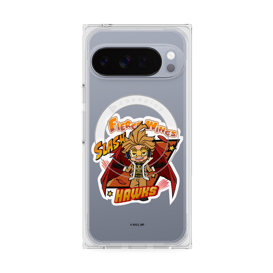 プレミアムスクエアケース with Pixelsnap［ 僕のヒーローアカデミア - ミニキャラ - ホークス ］