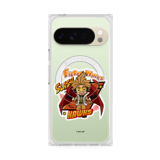 プレミアムスクエアケース with Pixelsnap［ 僕のヒーローアカデミア - ミニキャラ - ホークス ］