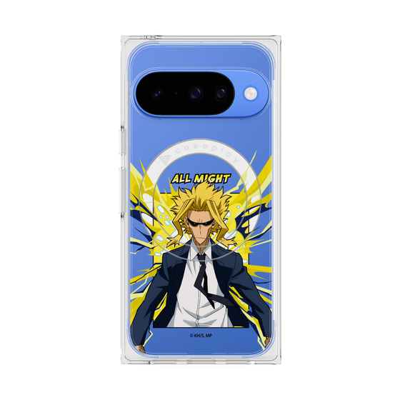 プレミアムスクエアケース with Pixelsnap［ 僕のヒーローアカデミア - ポップ -オールマイト ］