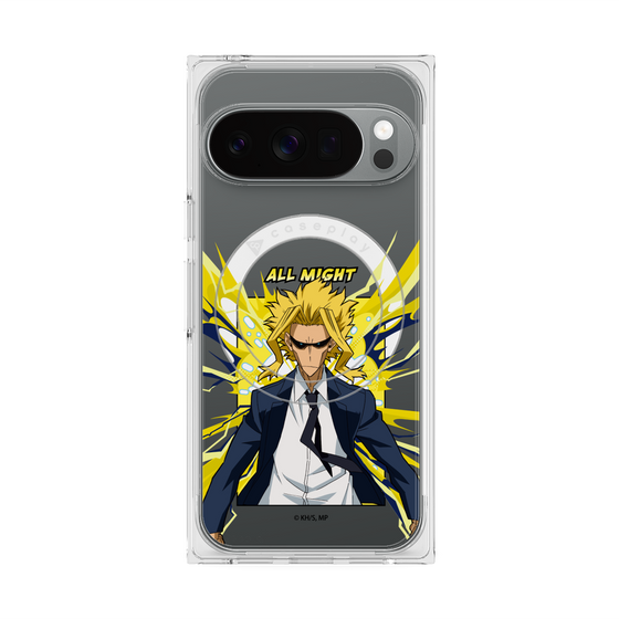 プレミアムスクエアケース with Pixelsnap［ 僕のヒーローアカデミア - ポップ -オールマイト ］