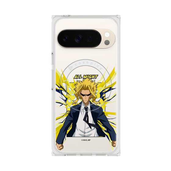 プレミアムスクエアケース with Pixelsnap［ 僕のヒーローアカデミア - ポップ -オールマイト ］