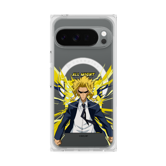 プレミアムスクエアケース with Pixelsnap［ 僕のヒーローアカデミア - ポップ -オールマイト ］