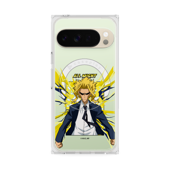 プレミアムスクエアケース with Pixelsnap［ 僕のヒーローアカデミア - ポップ -オールマイト ］