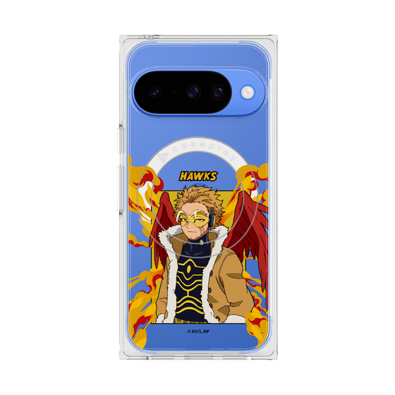 プレミアムスクエアケース with Pixelsnap［ 僕のヒーローアカデミア - ポップ - ホークス ］