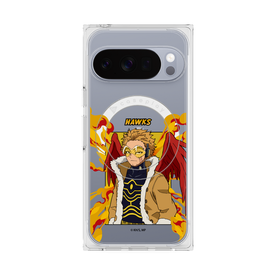 プレミアムスクエアケース with Pixelsnap［ 僕のヒーローアカデミア - ポップ - ホークス ］