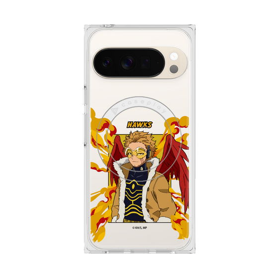 プレミアムスクエアケース with Pixelsnap［ 僕のヒーローアカデミア - ポップ - ホークス ］