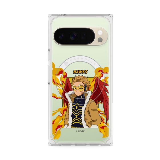 プレミアムスクエアケース with Pixelsnap［ 僕のヒーローアカデミア - ポップ - ホークス ］