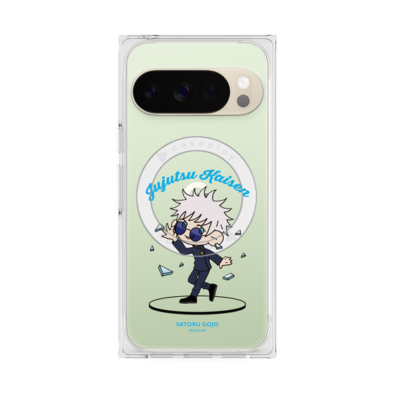 プレミアムスクエアケース with Pixelsnap［ 呪術廻戦 - ミニキャラ - 五条 悟（懐玉・玉折） ］