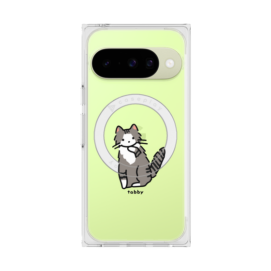 プレミアムスクエアケース with Pixelsnap［ オリジナル - CASEPLAYネコ - tabby ］