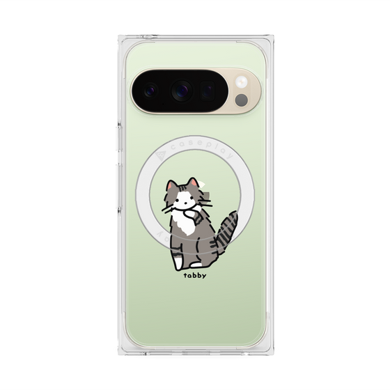 プレミアムスクエアケース with Pixelsnap［ オリジナル - CASEPLAYネコ - tabby ］
