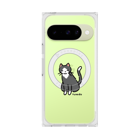 プレミアムスクエアケース with Pixelsnap［ オリジナル - CASEPLAYネコ - tuxedo ］