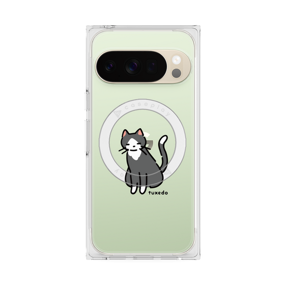 プレミアムスクエアケース with Pixelsnap［ オリジナル - CASEPLAYネコ - tuxedo ］