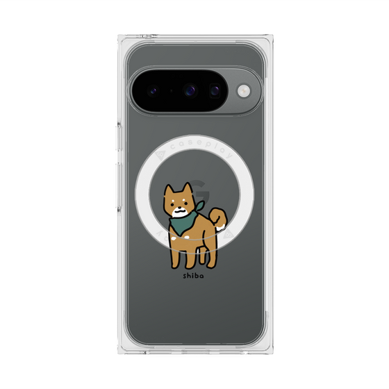 プレミアムスクエアケース with Pixelsnap［ オリジナル - CASEPLAYイヌ - shiba ］