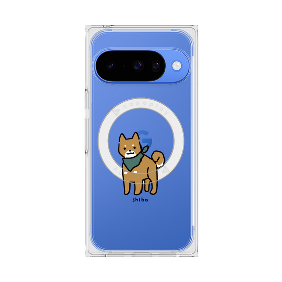 プレミアムスクエアケース with Pixelsnap［ オリジナル - CASEPLAYイヌ - shiba ］
