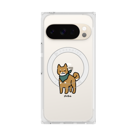 プレミアムスクエアケース with Pixelsnap［ オリジナル - CASEPLAYイヌ - shiba ］
