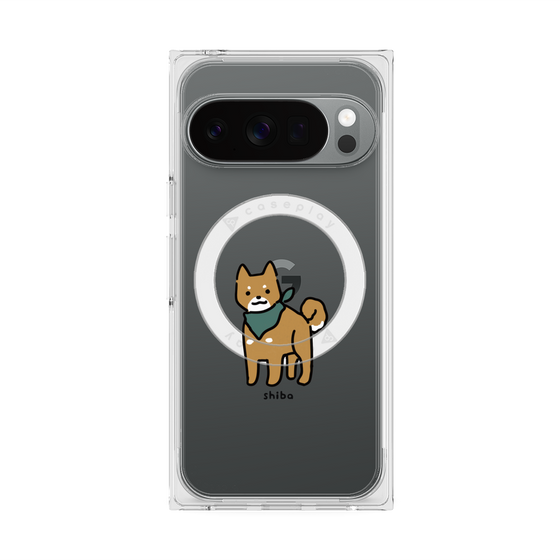 プレミアムスクエアケース with Pixelsnap［ オリジナル - CASEPLAYイヌ - shiba ］