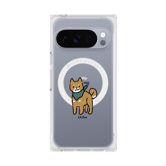 プレミアムスクエアケース with Pixelsnap［ オリジナル - CASEPLAYイヌ - shiba ］