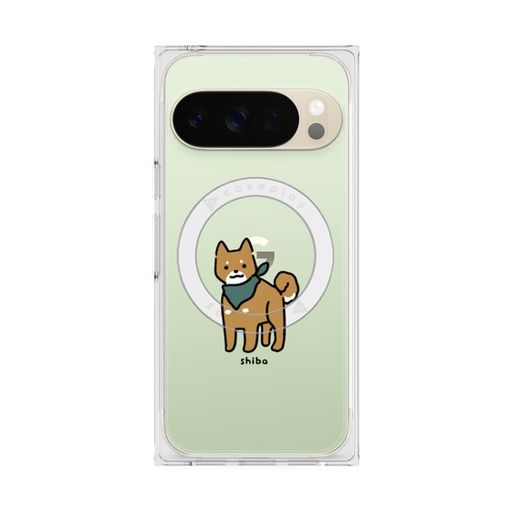 プレミアムスクエアケース with Pixelsnap［ オリジナル - CASEPLAYイヌ - shiba ］