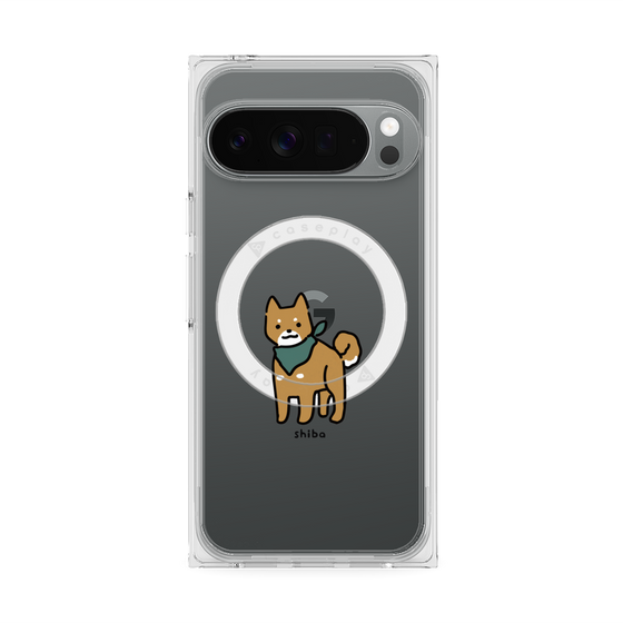 プレミアムスクエアケース with Pixelsnap［ オリジナル - CASEPLAYイヌ - shiba ］