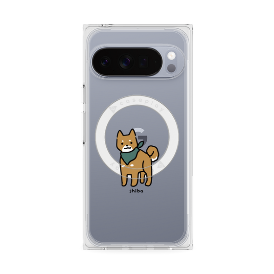 プレミアムスクエアケース with Pixelsnap［ オリジナル - CASEPLAYイヌ - shiba ］