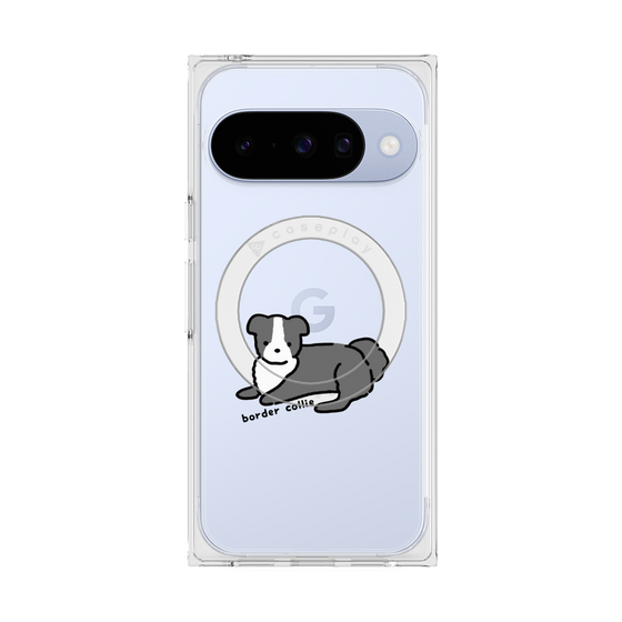 プレミアムスクエアケース with Pixelsnap［ オリジナル - CASEPLAYイヌ - border collie ］